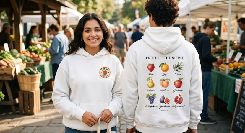 Fruits of the Spirit: frente y espalda